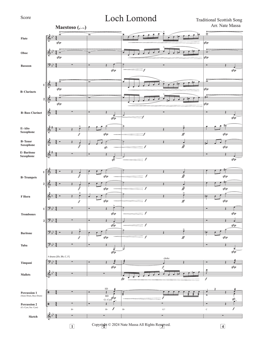 Loch Lomond Loch Lomond Concert Band scores gallery preview page 1