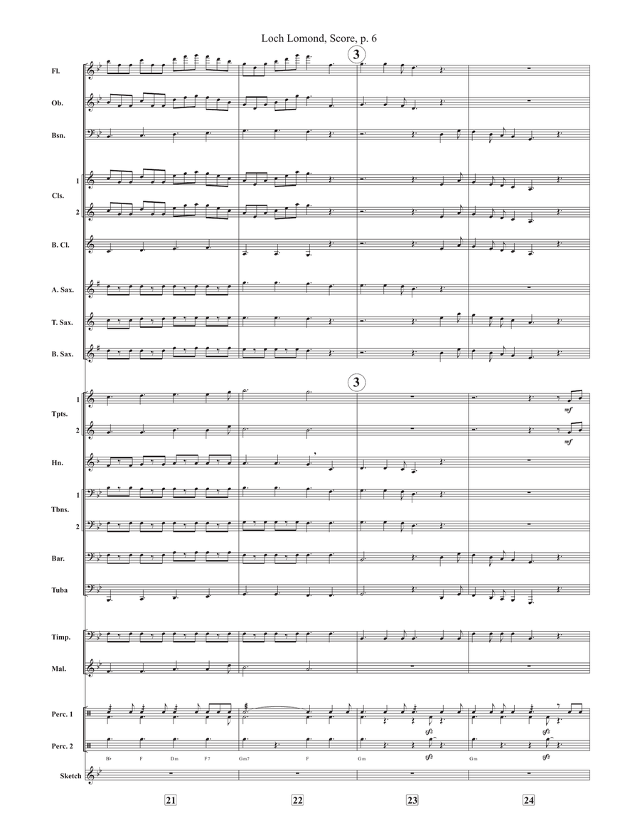 Loch Lomond Loch Lomond Concert Band scores gallery preview page 6