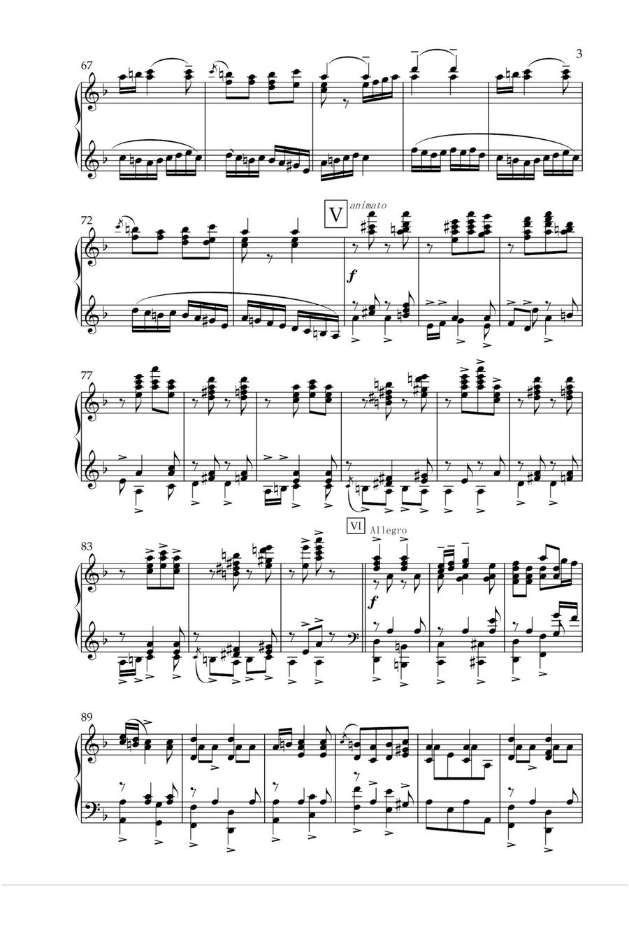 Dance of the Sailors - Reinhold Glière Piano Solo scores gallery preview page 3