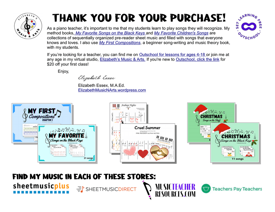 The Wizard And I Easy Piano scores gallery preview page 2