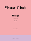 Mirage, by Vincent d' Indy, in F sharp Major