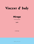 Mirage, by Vincent d' Indy, in B flat Major
