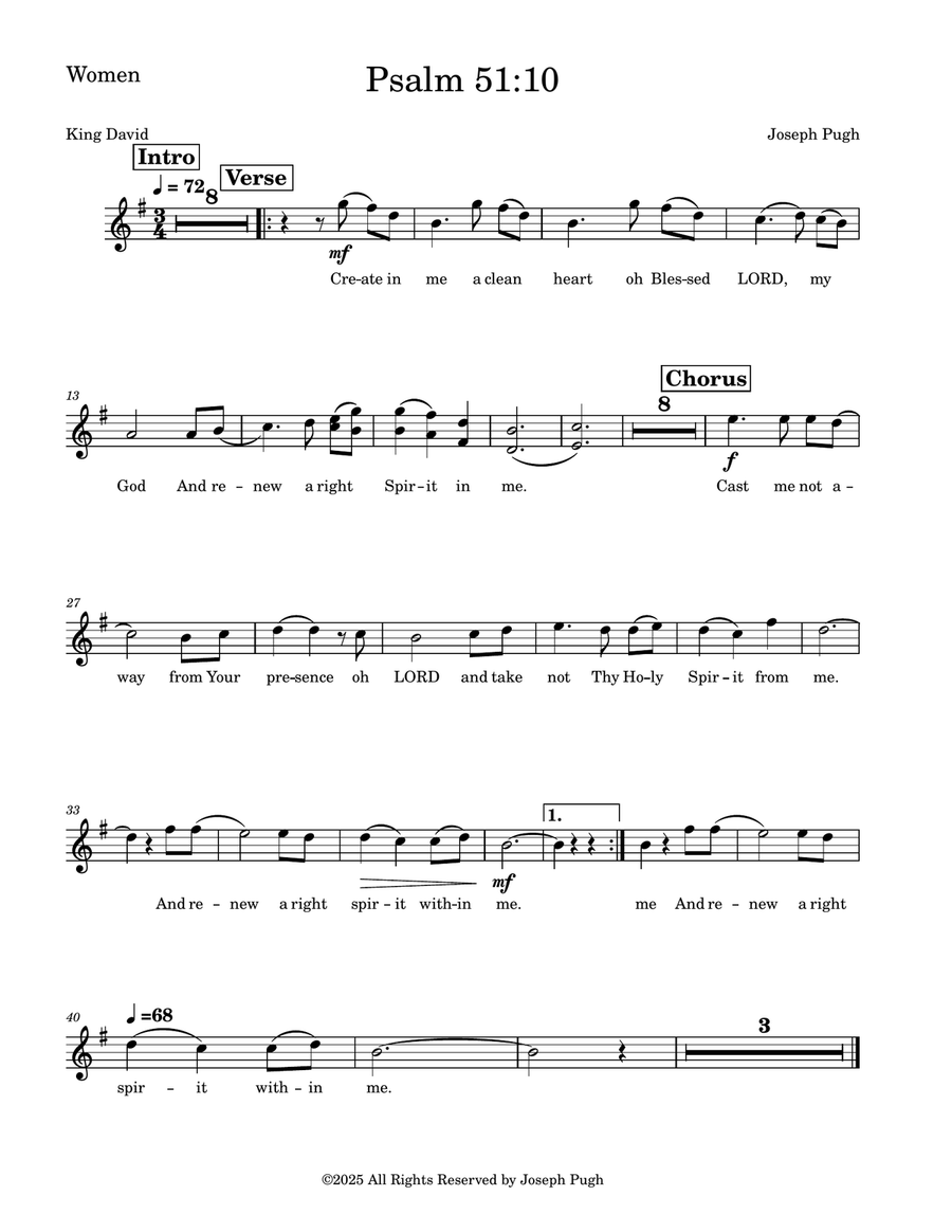 Psalm 51:10 Create In Me A Clean Heart 2-Part scores gallery preview page 4