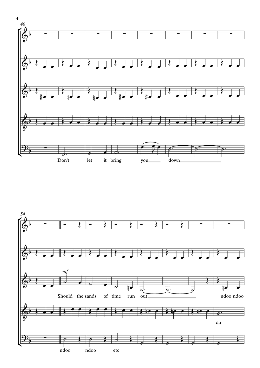 Don't Let It Bring You Down Divisi scores gallery preview page 4