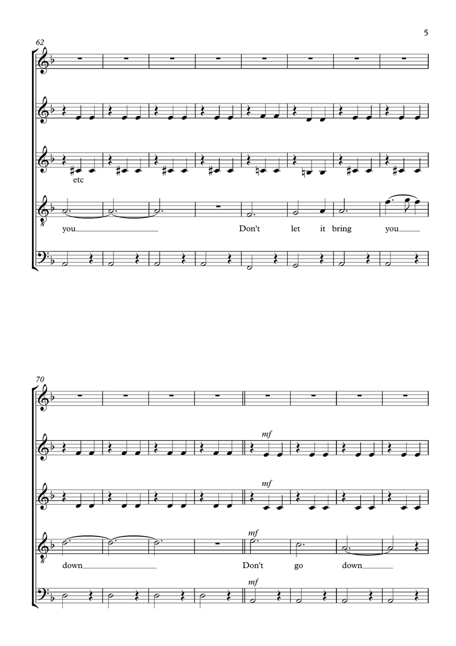 Don't Let It Bring You Down Divisi scores gallery preview page 5