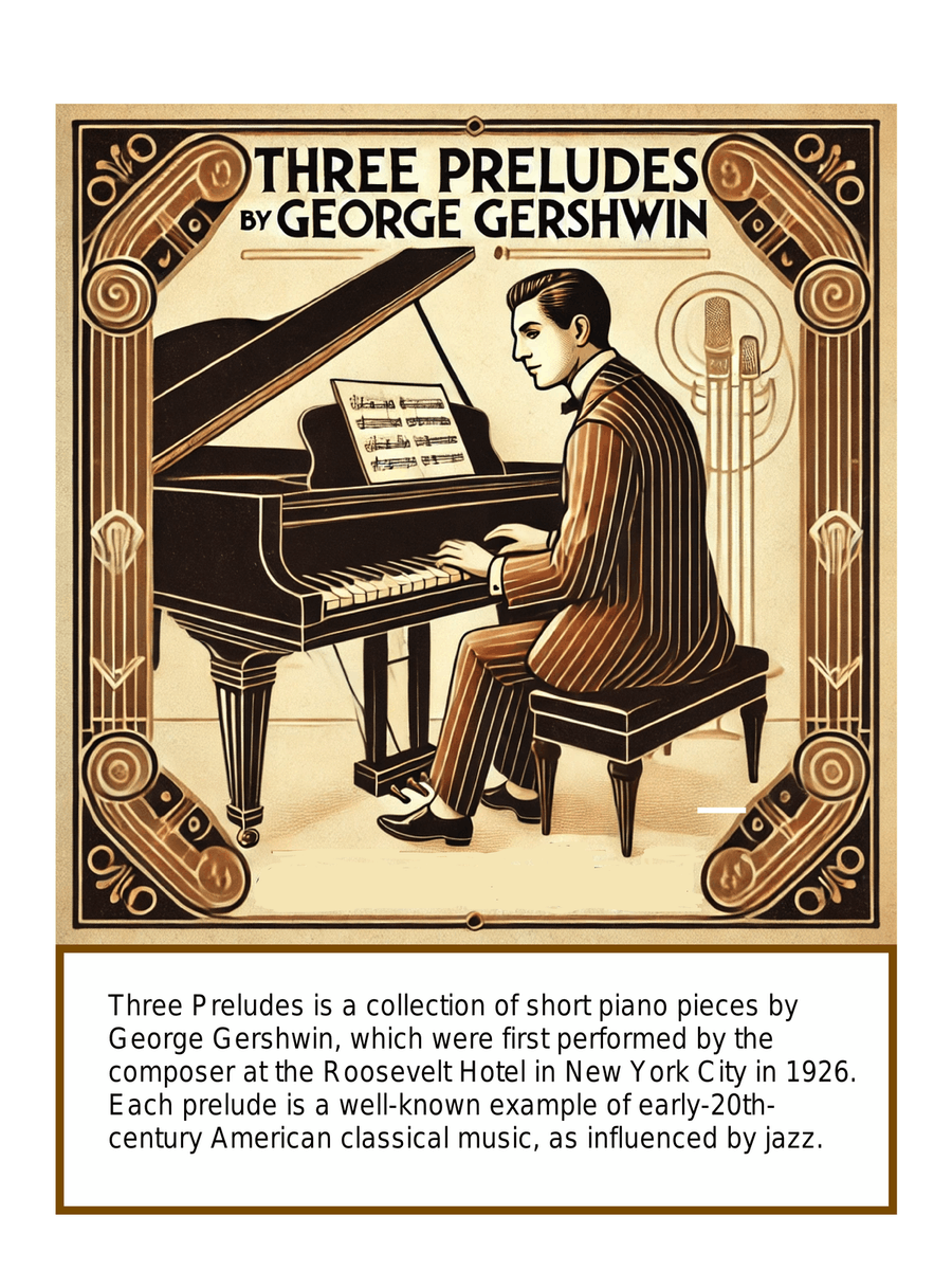 Three Preludes Three Preludes Piano Method scores gallery preview page 1
