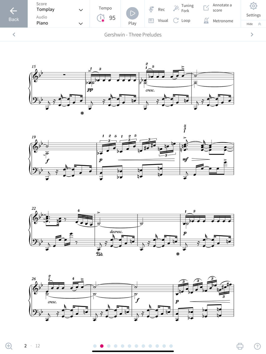 Three Preludes Three Preludes Piano Method scores gallery preview page 3