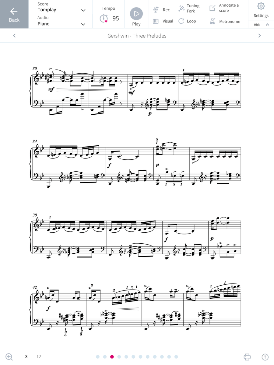 Three Preludes Three Preludes Piano Method scores gallery preview page 4