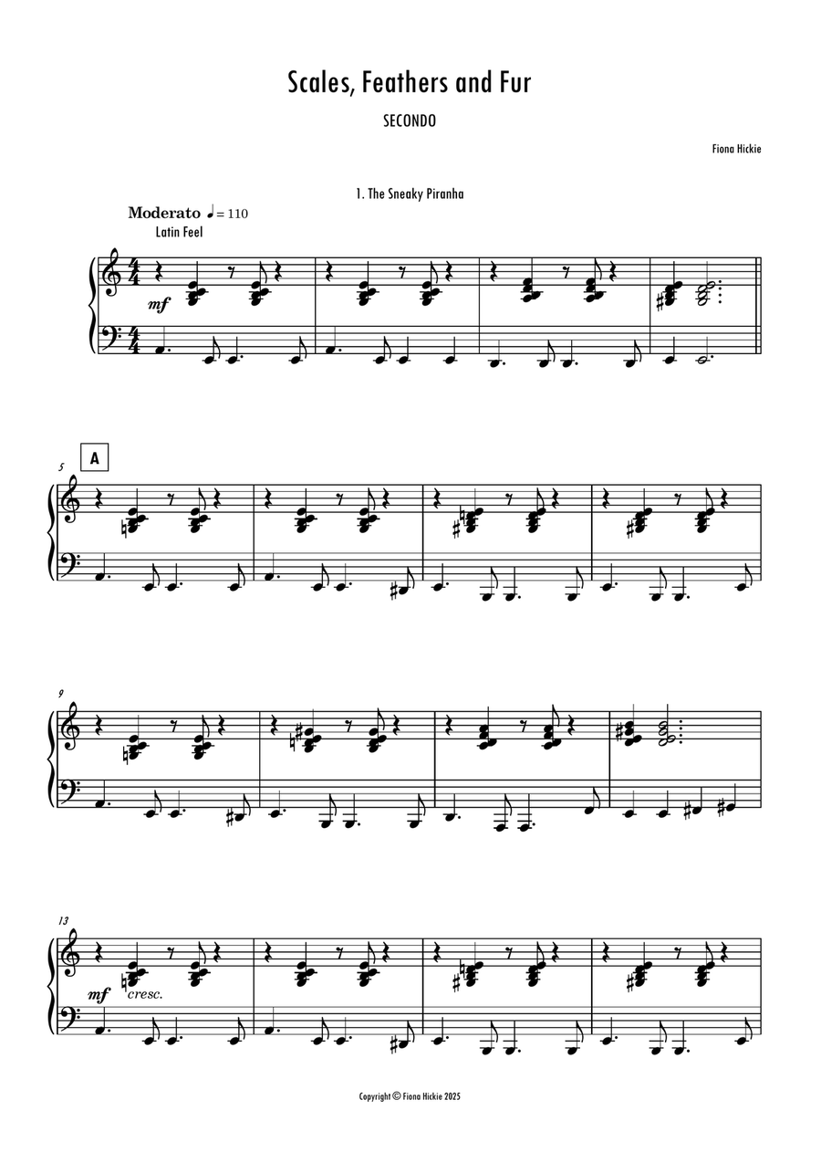 Scales, Feathers and Fur Scales, Feathers and Fur Chamber Music scores gallery preview page 3