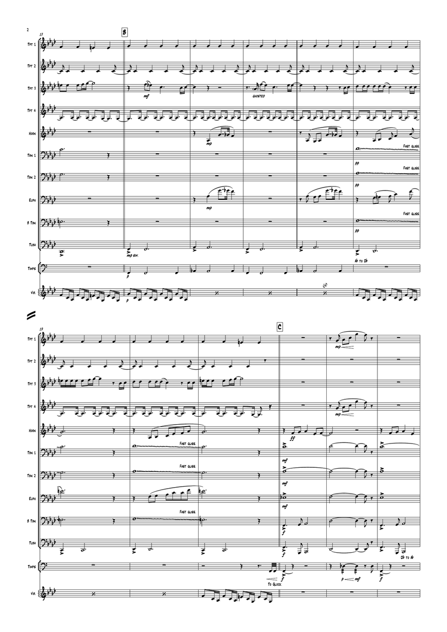 Writing's On The Wall Writing's On The Wall Brass Ensemble scores gallery preview page 4