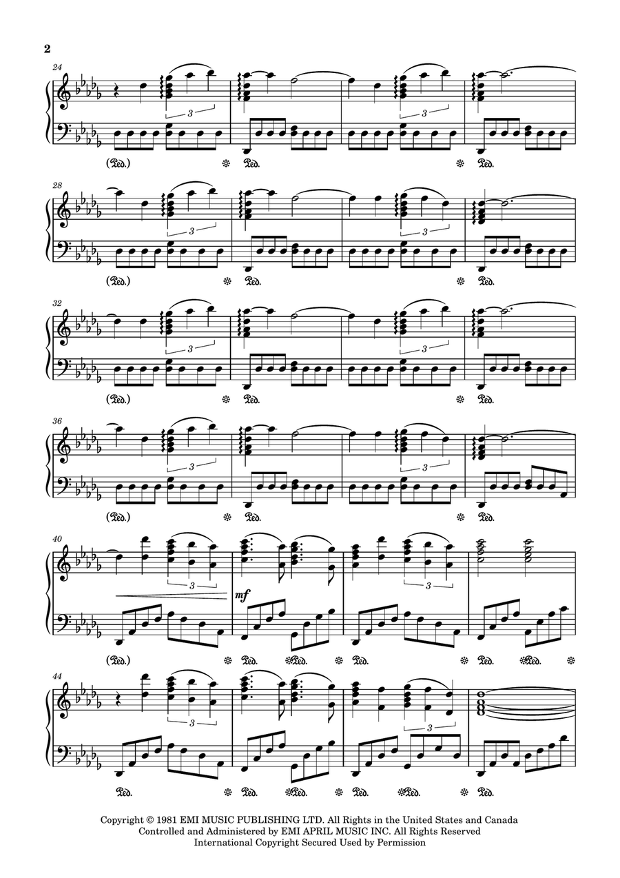 Chariots Of Fire Piano Solo scores gallery preview page 2