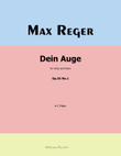 Dein Auge, by Reger, Op.35 No.1, in C Major