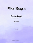 Dein Auge, by Reger, Op.35 No.1, in F Major