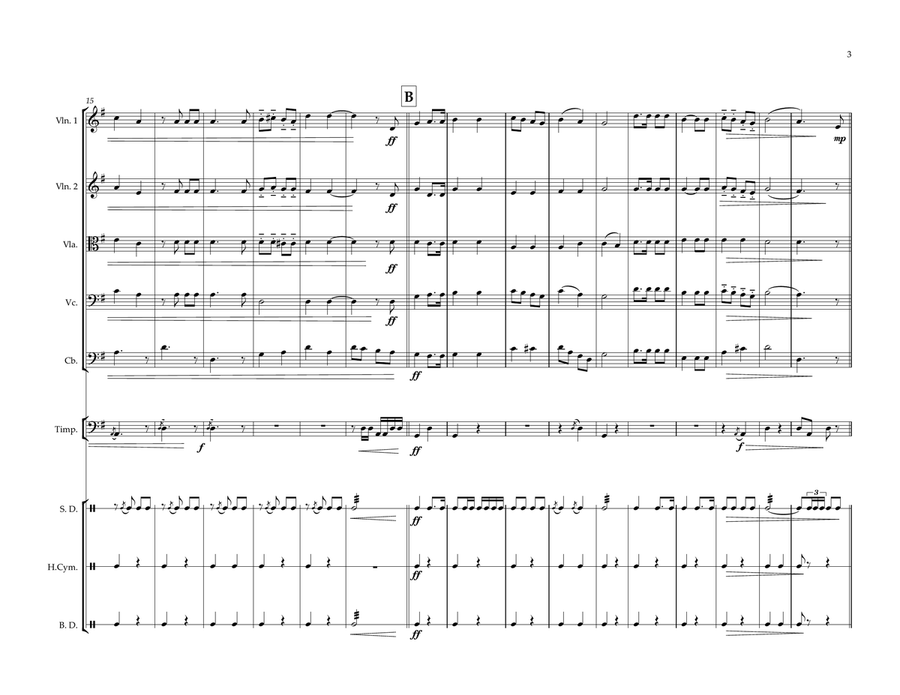 Madeira Local Anthem for String Orchestra & Percussion String Orchestra scores gallery preview page 3