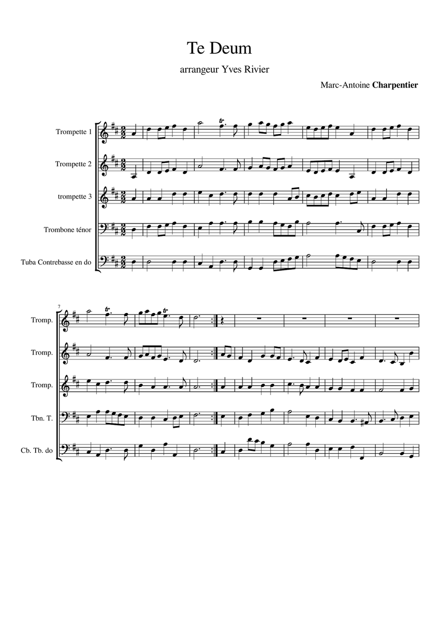 TE DEUM TE DEUM Full Orchestra scores gallery preview page 1