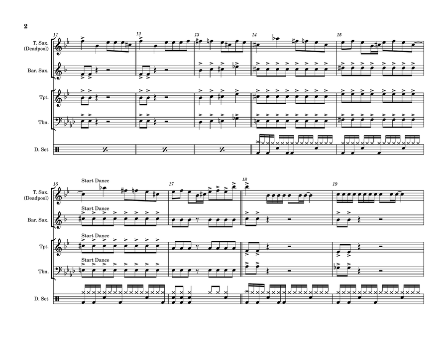 Bye Bye Bye Bye Bye Bye Small Ensemble scores gallery preview page 2
