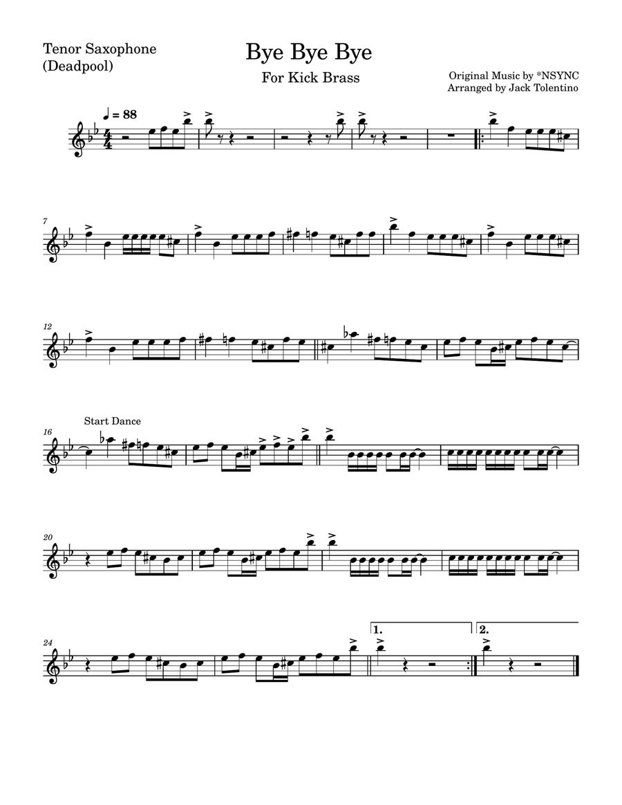 Bye Bye Bye Bye Bye Bye Small Ensemble scores gallery preview page 4