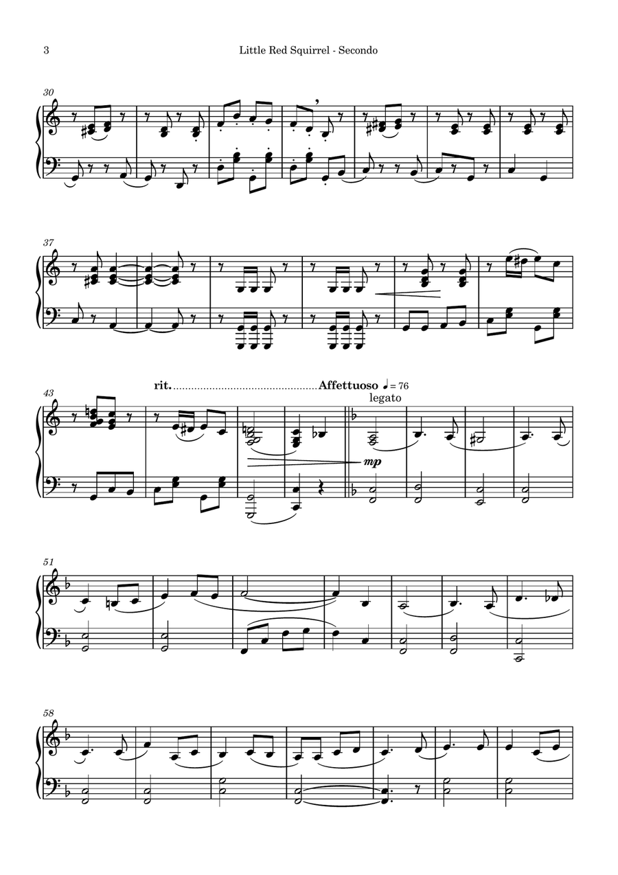 Little Red Squirrel Little Red Squirrel 1 Piano, 4-Hands scores gallery preview page 4