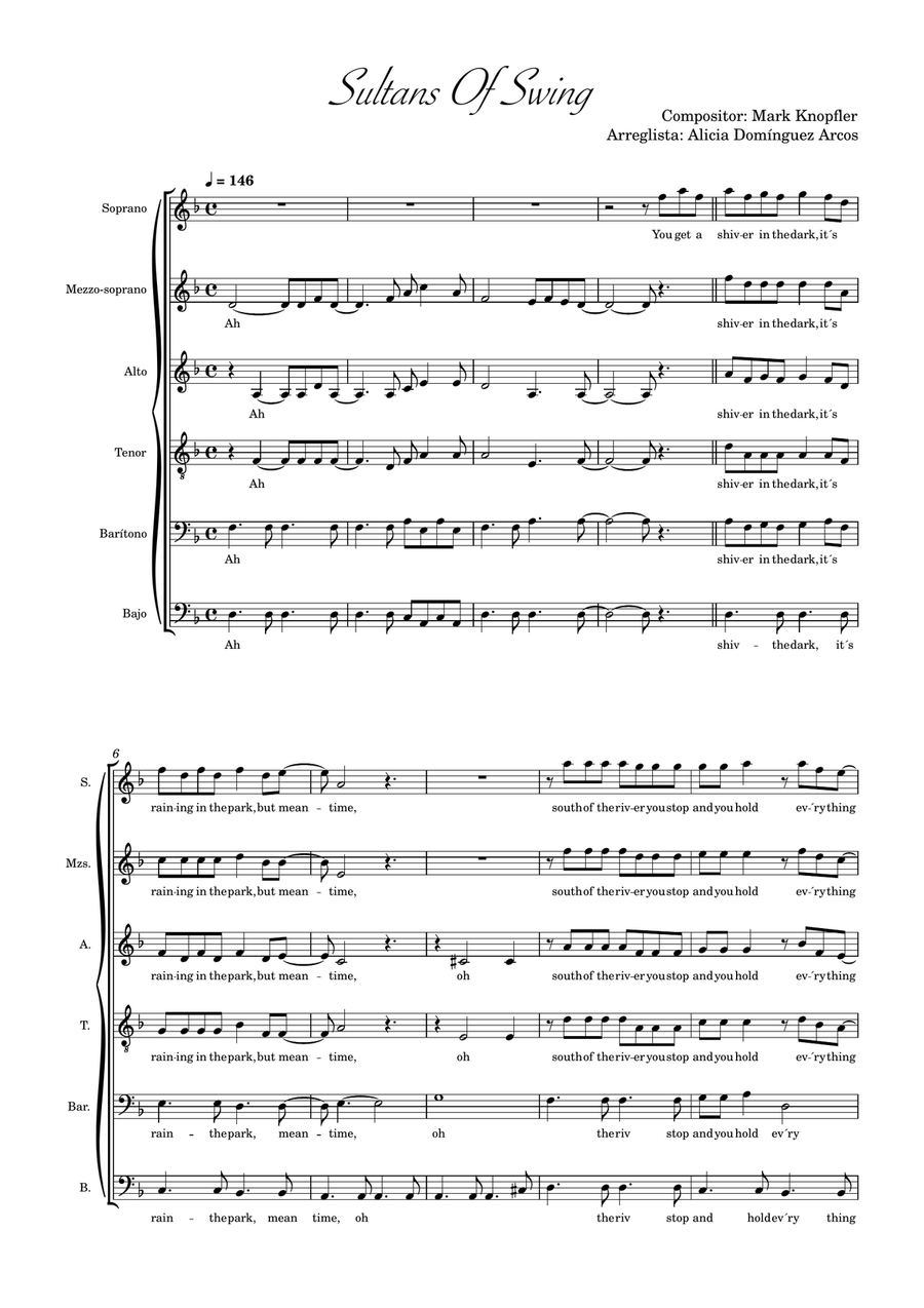 Sultans of Swing Sultans of Swing A Cappella scores gallery preview page 1