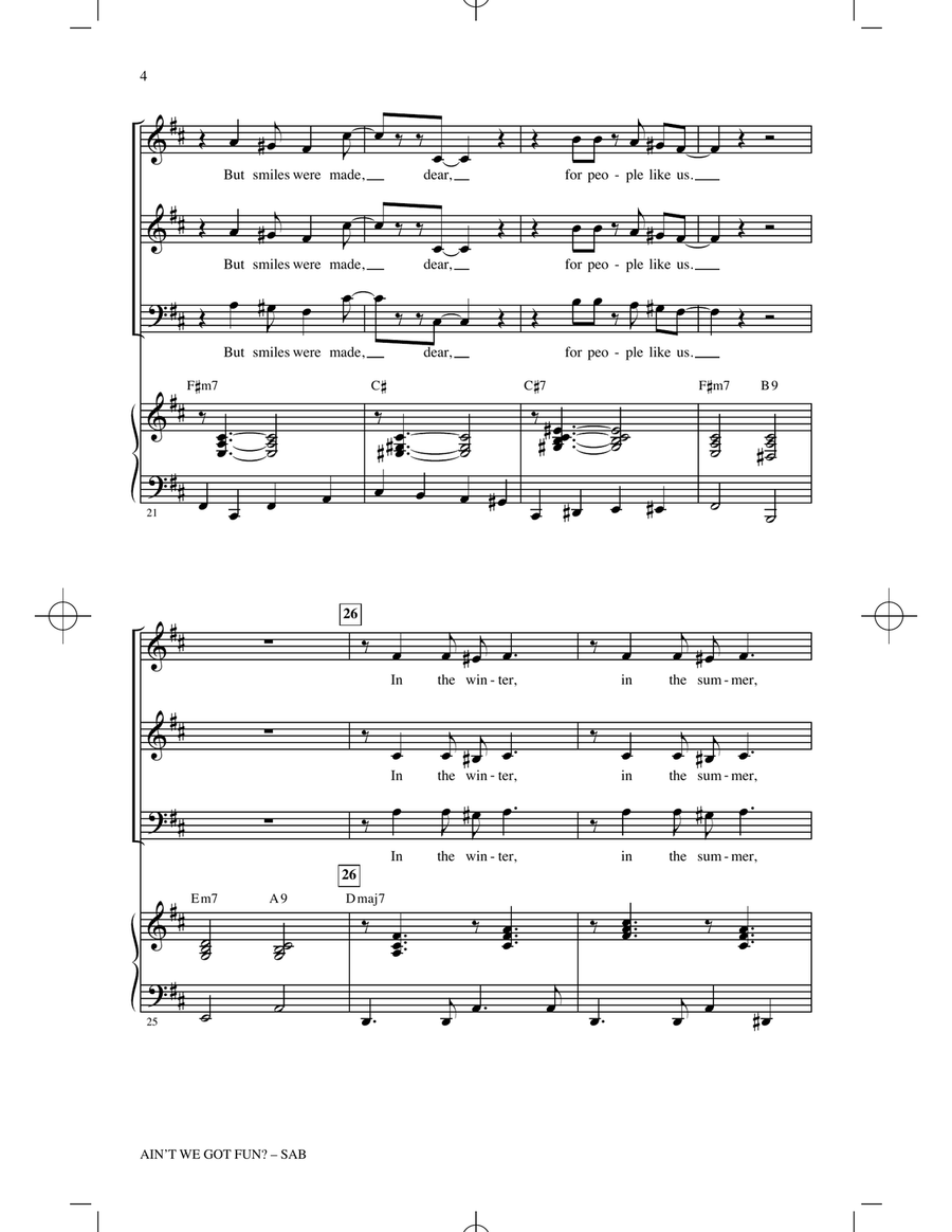 Ain't We Got Fun? (arr. Roger Emerson) 3-Part scores gallery preview page 3