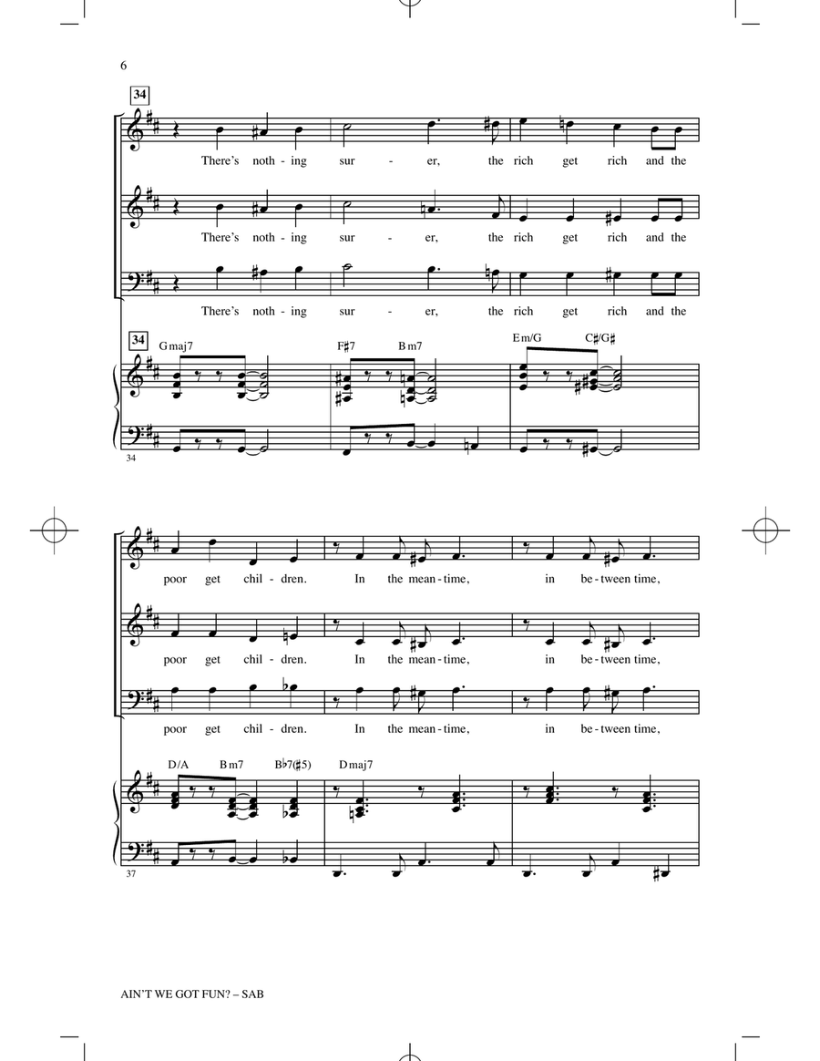 Ain't We Got Fun? (arr. Roger Emerson) 3-Part scores gallery preview page 5