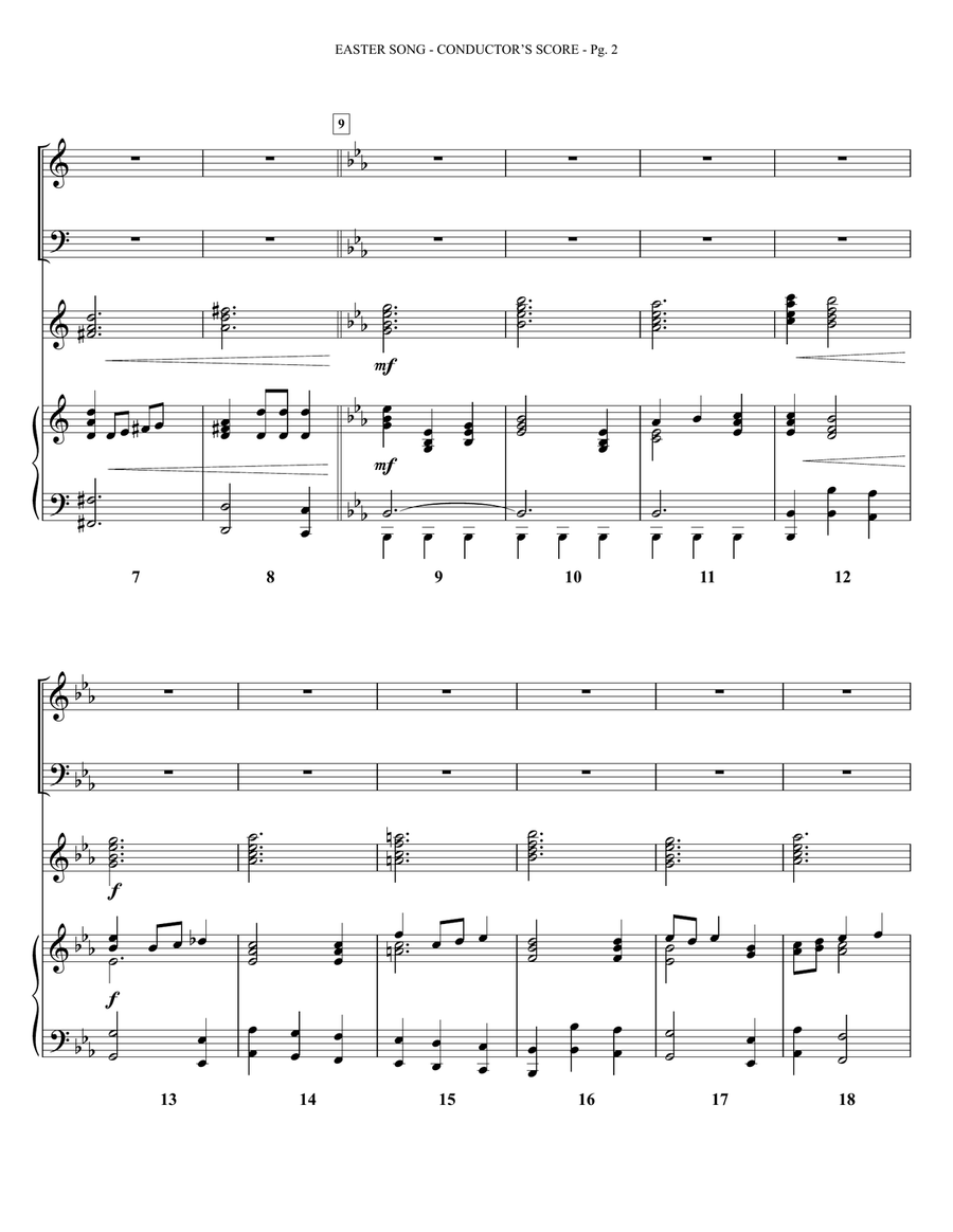 Easter Song (arr. Joseph M. Martin) - Full Score Choir scores gallery preview page 2