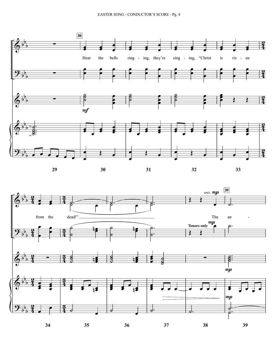 Easter Song (arr. Joseph M. Martin) - Full Score Choir scores gallery preview page 4
