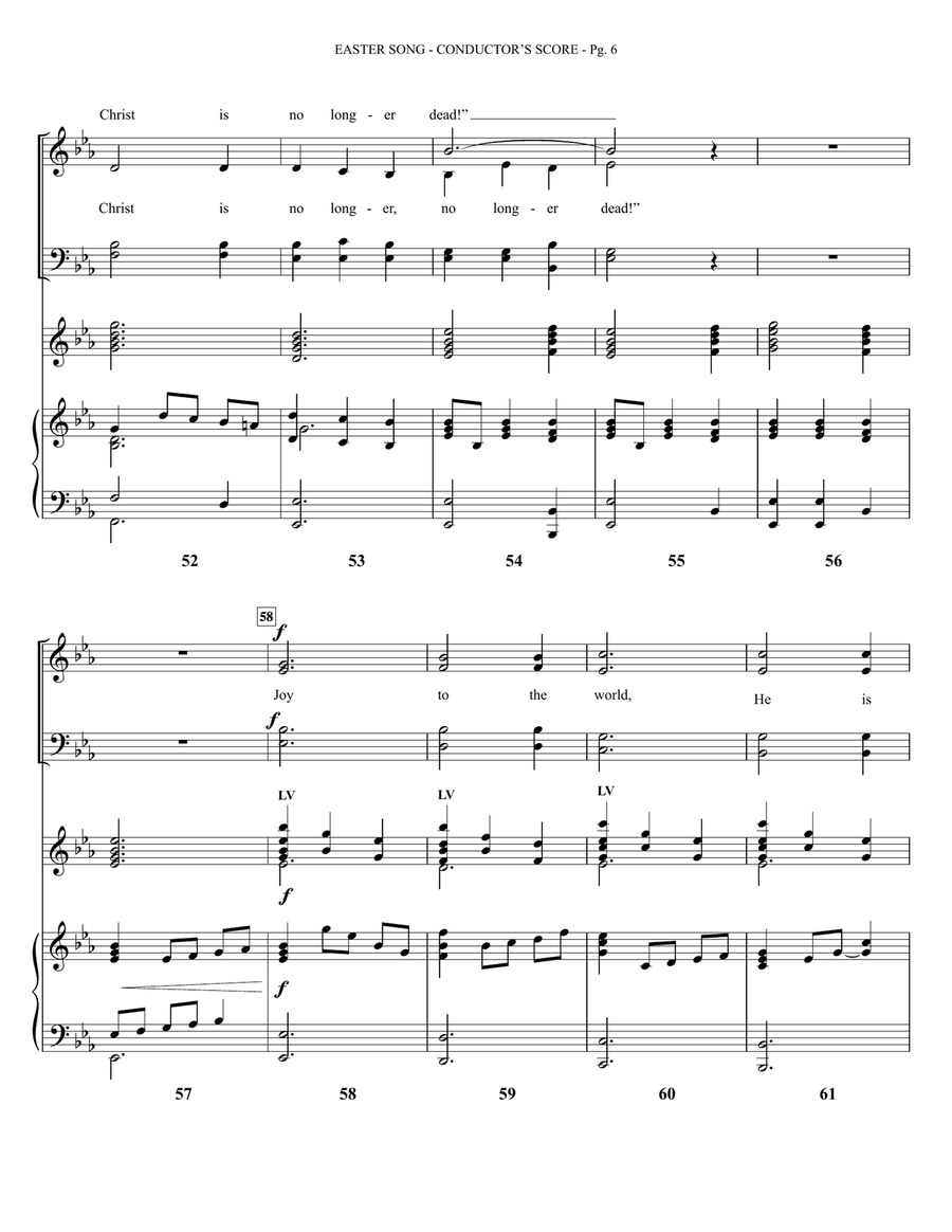 Easter Song (arr. Joseph M. Martin) - Full Score Choir scores gallery preview page 6