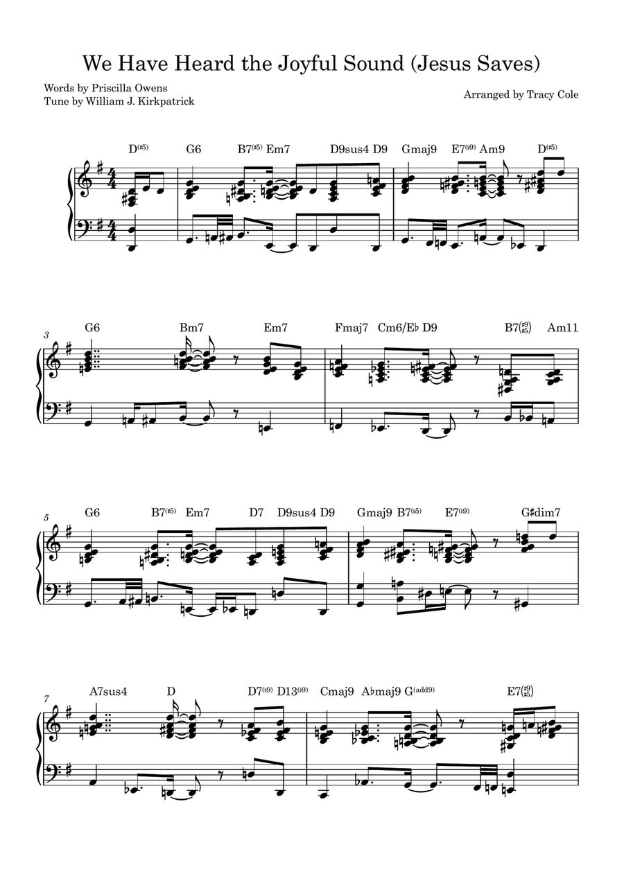 We Have Heard the Joyful Sound (Jesus Saves) Piano Solo scores gallery preview page 1
