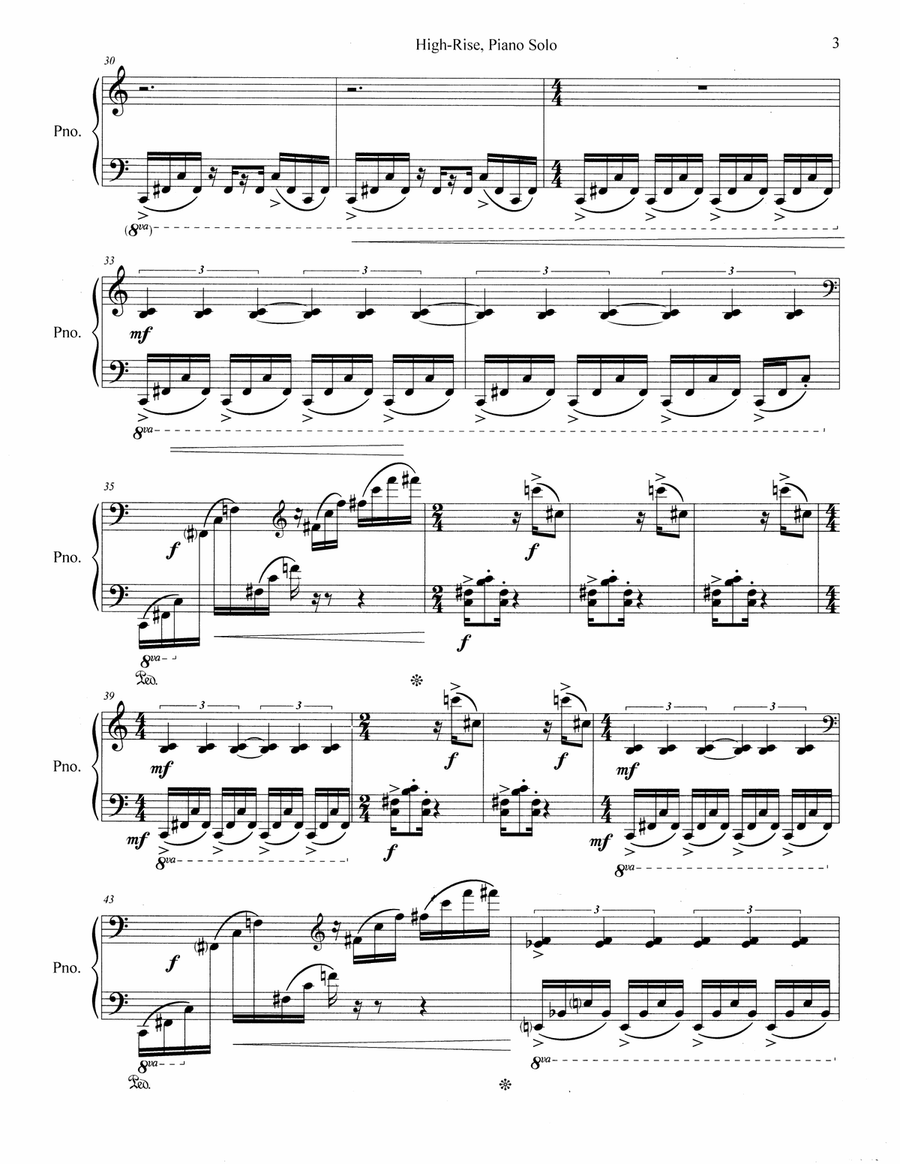 High-Rise for Piano Solo Piano Solo scores gallery preview page 5