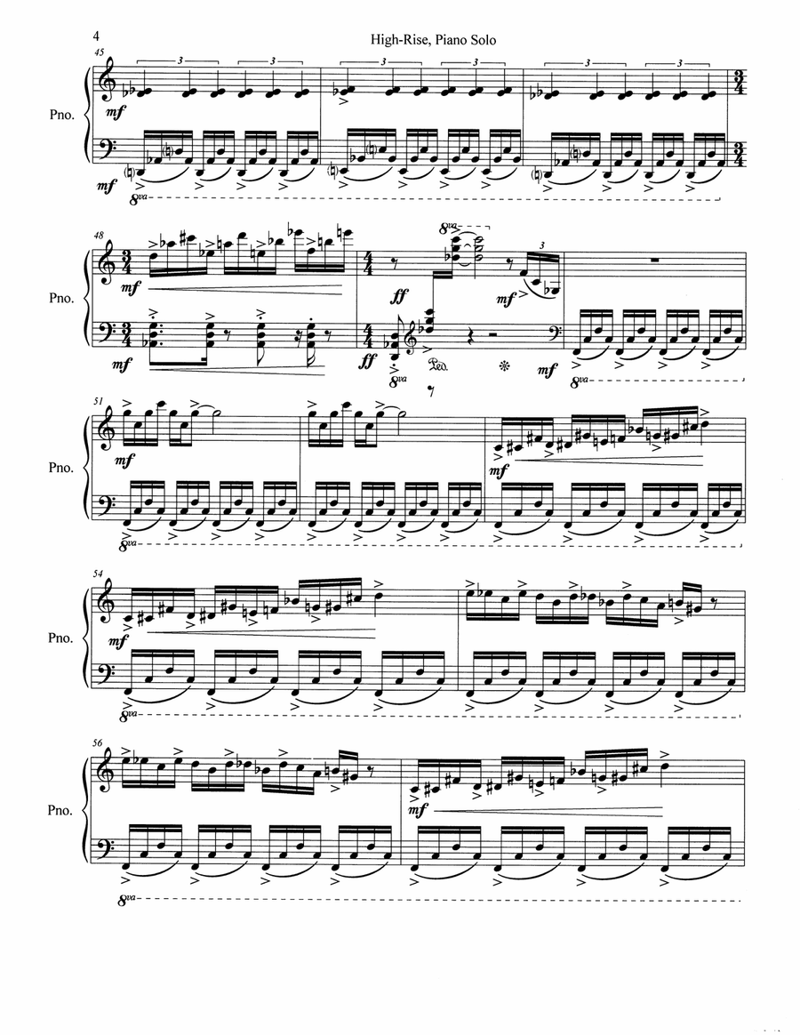 High-Rise for Piano Solo Piano Solo scores gallery preview page 6