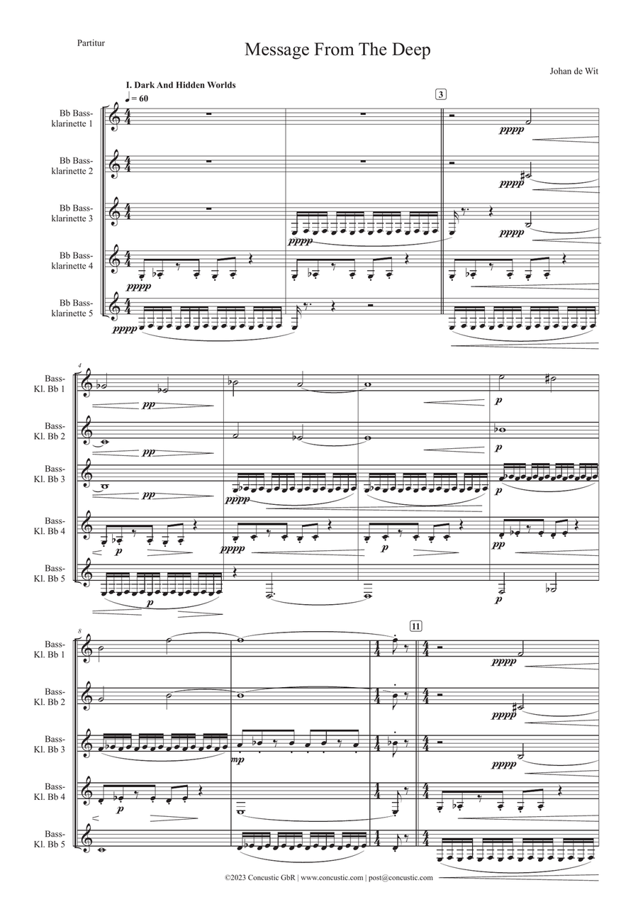 Message from the deep Message from the deep Woodwind Ensemble scores gallery preview page 1