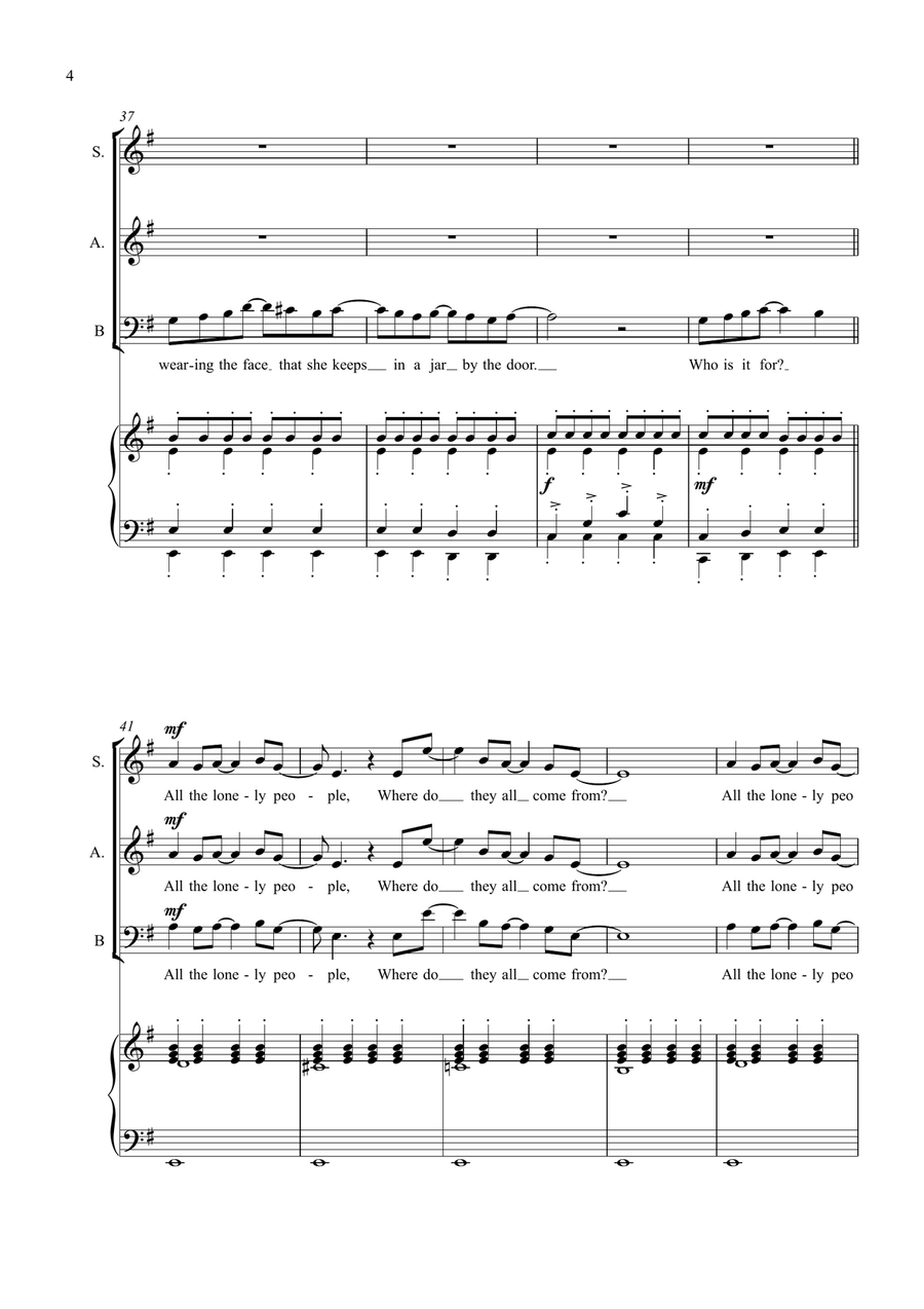 Eleanor Rigby Eleanor Rigby 3-Part scores gallery preview page 4