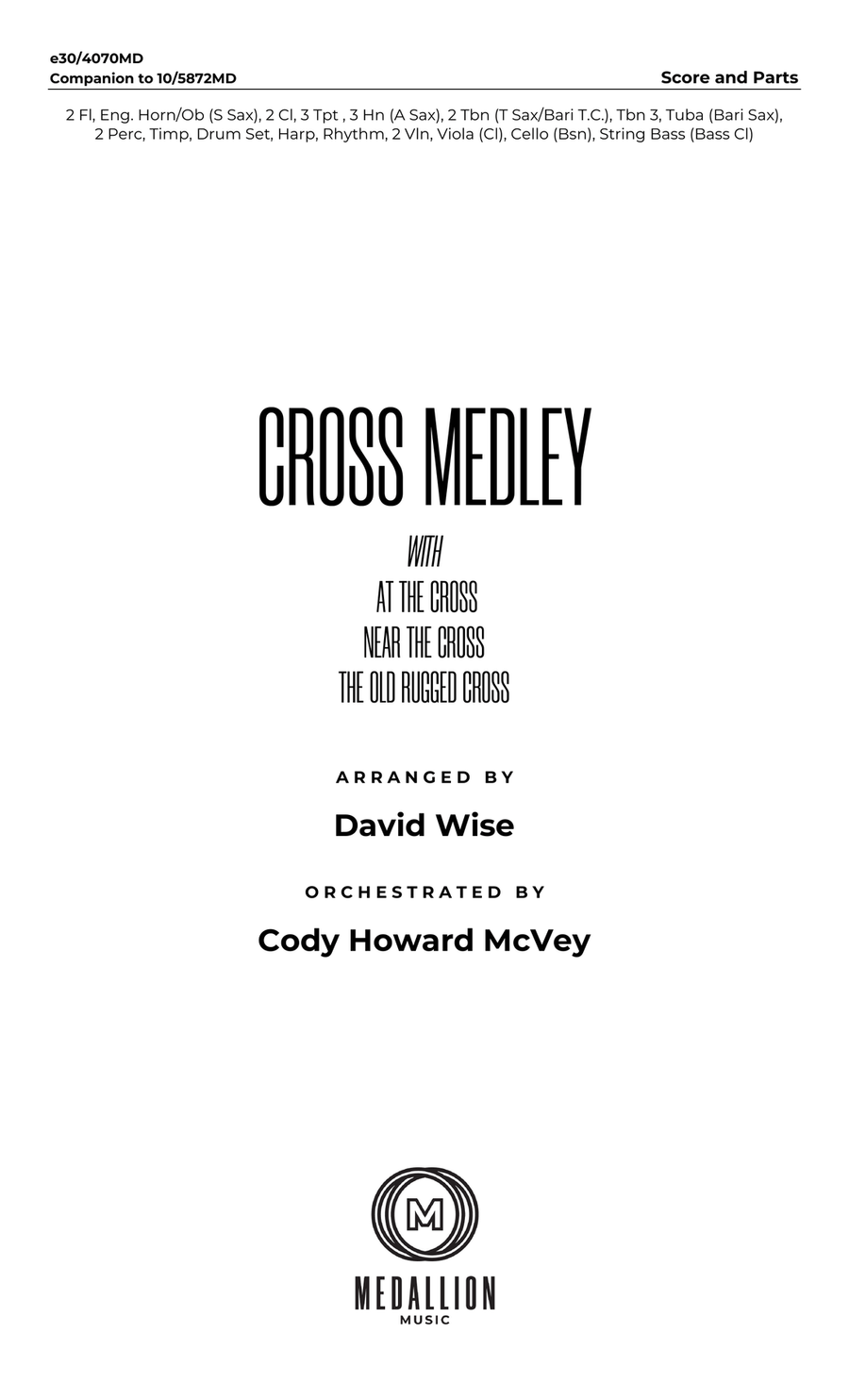 Cross Medley - Downloadable Orchestration Set of Parts scores gallery preview page 2