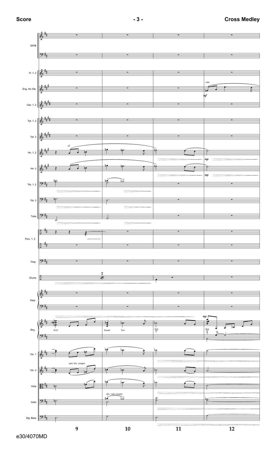 Cross Medley - Downloadable Orchestration Set of Parts scores gallery preview page 5