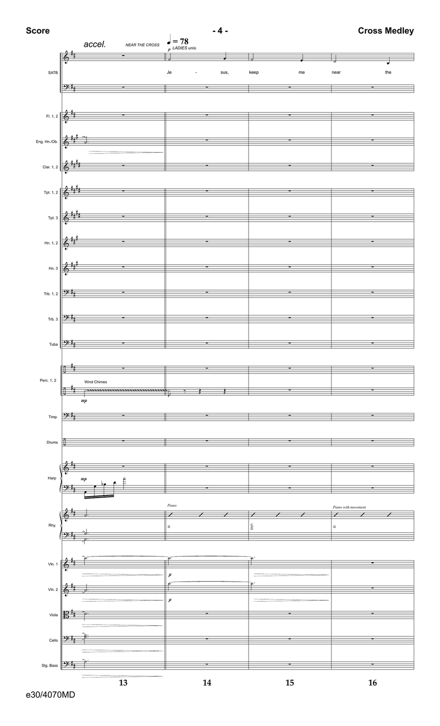Cross Medley - Downloadable Orchestration Set of Parts scores gallery preview page 6