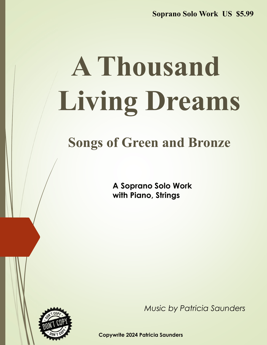A Thousand Living Dreams Piano, Vocal scores gallery preview page 1