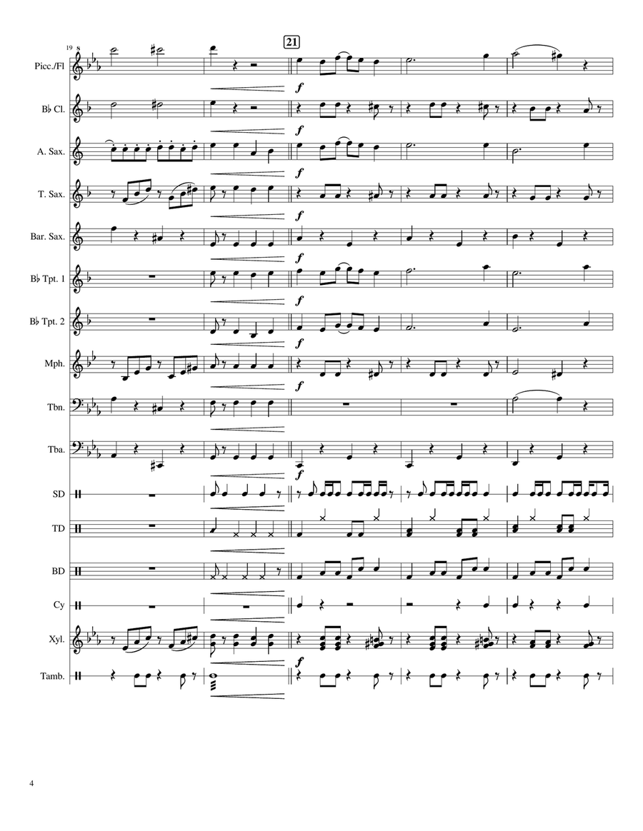 Poor Unfortunate Souls Poor Unfortunate Souls Marching Band scores gallery preview page 4