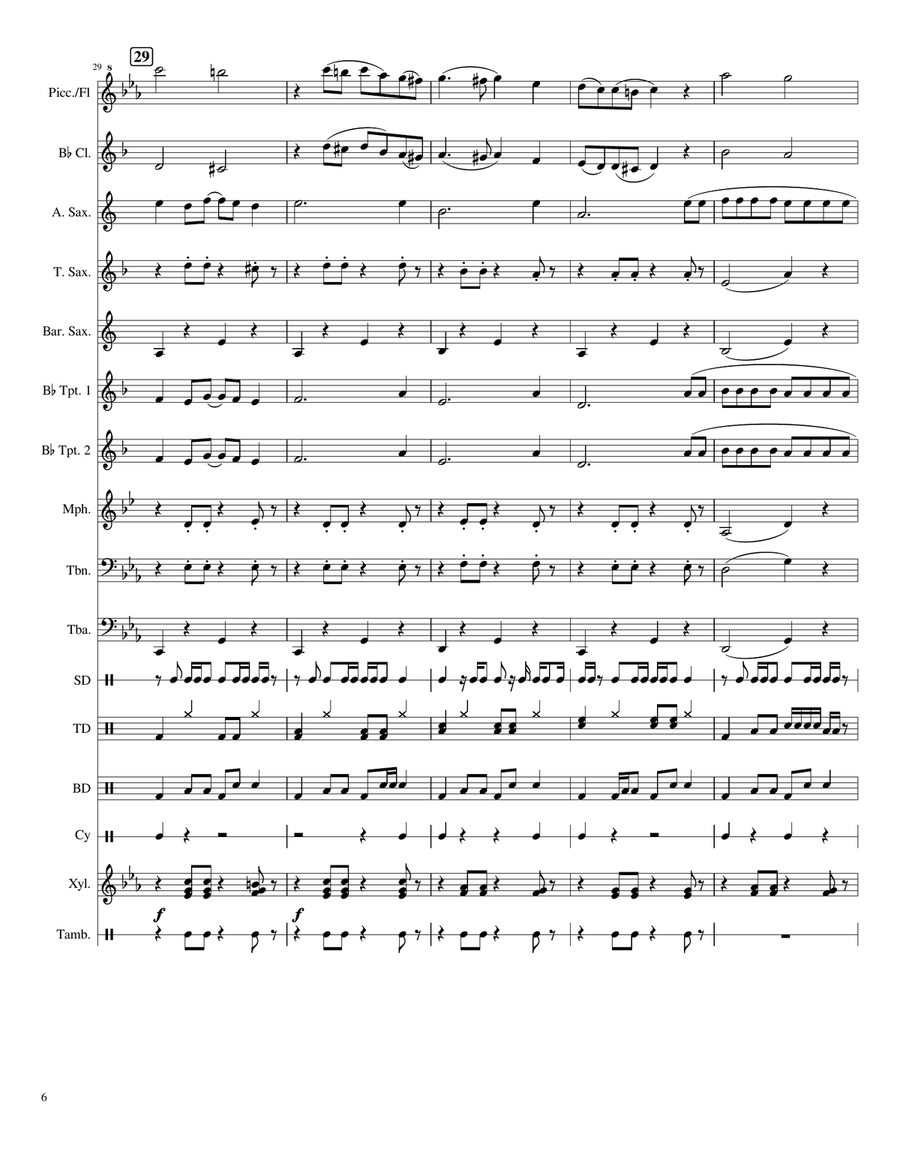 Poor Unfortunate Souls Poor Unfortunate Souls Marching Band scores gallery preview page 6