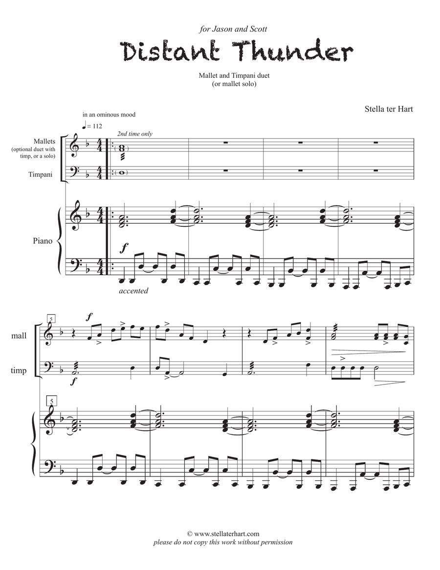 Distant Thunder Percussion scores gallery preview page 2