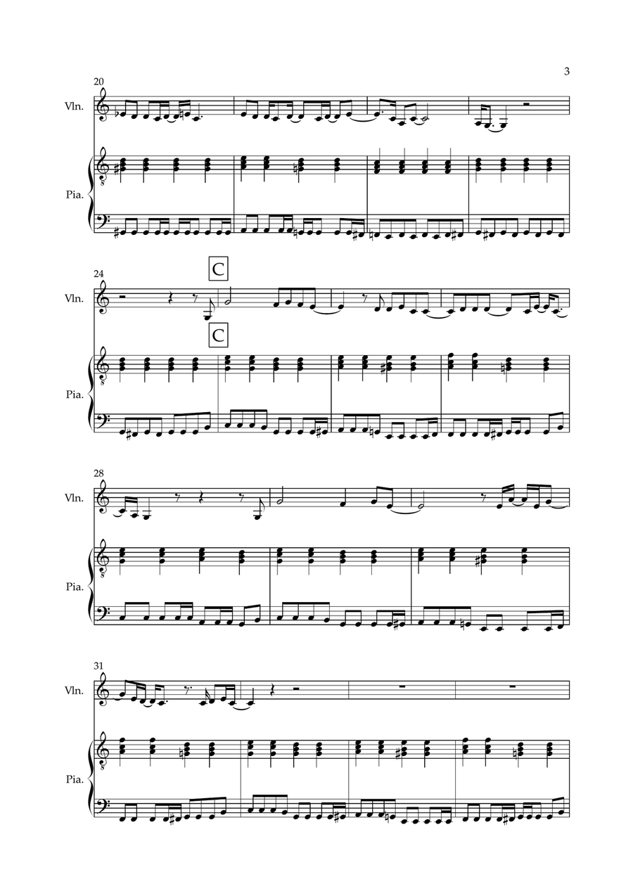Don't Look Back In Anger Don't Look Back In Anger Violin Solo scores gallery preview page 3
