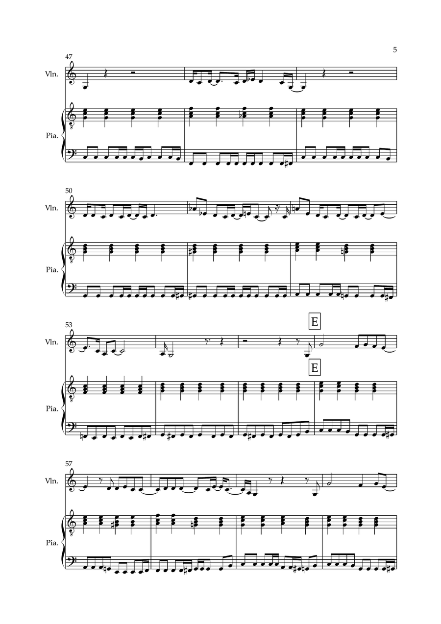 Don't Look Back In Anger Don't Look Back In Anger Violin Solo scores gallery preview page 5