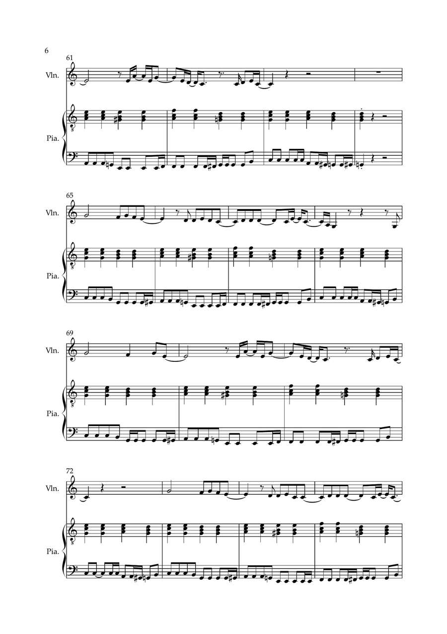 Don't Look Back In Anger Don't Look Back In Anger Violin Solo scores gallery preview page 6