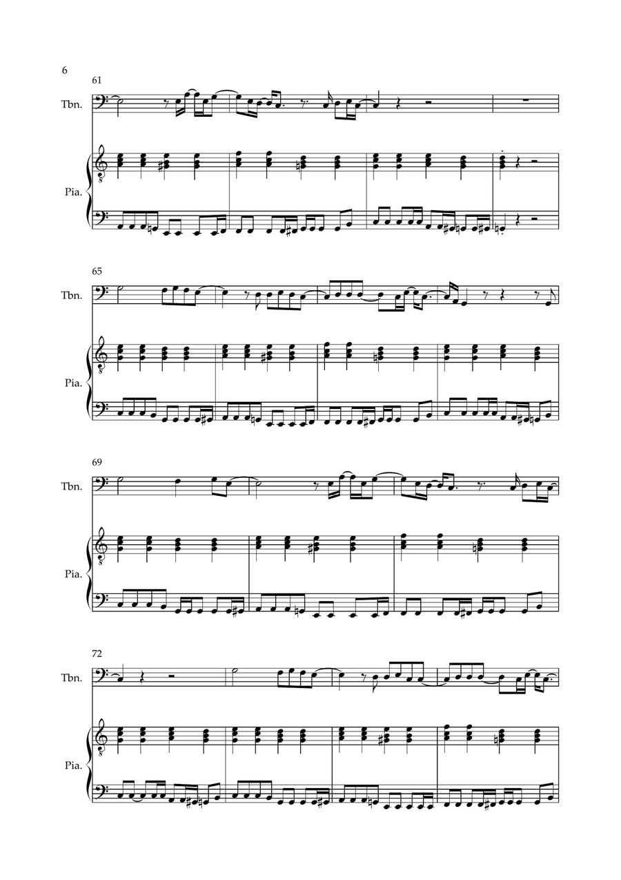 Don't Look Back In Anger Don't Look Back In Anger Piano scores gallery preview page 6