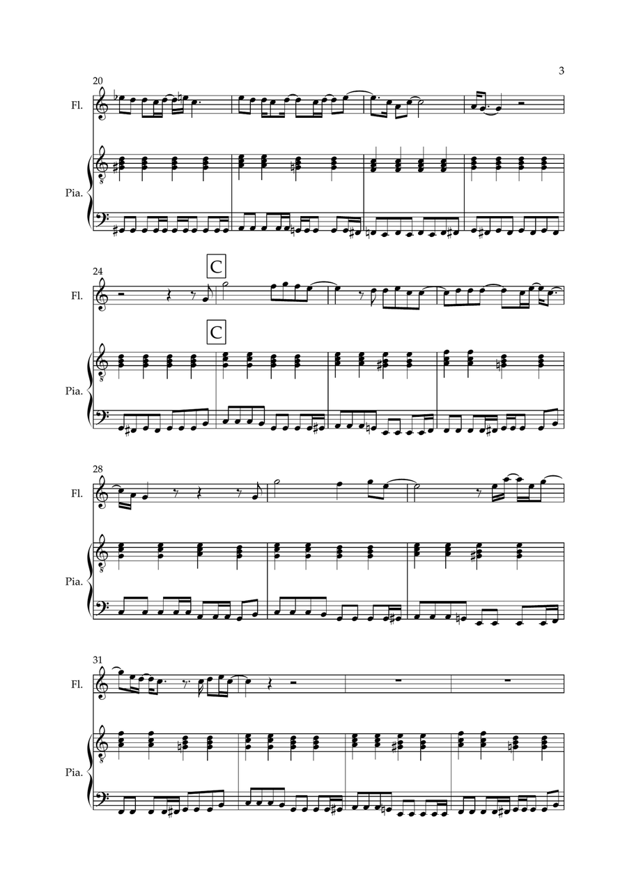 Don't Look Back In Anger Don't Look Back In Anger Flute Solo scores gallery preview page 3