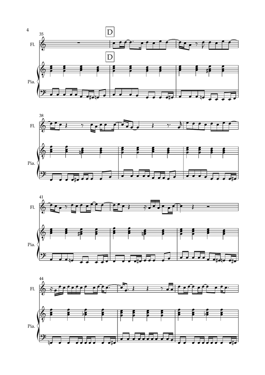 Don't Look Back In Anger Don't Look Back In Anger Flute Solo scores gallery preview page 4