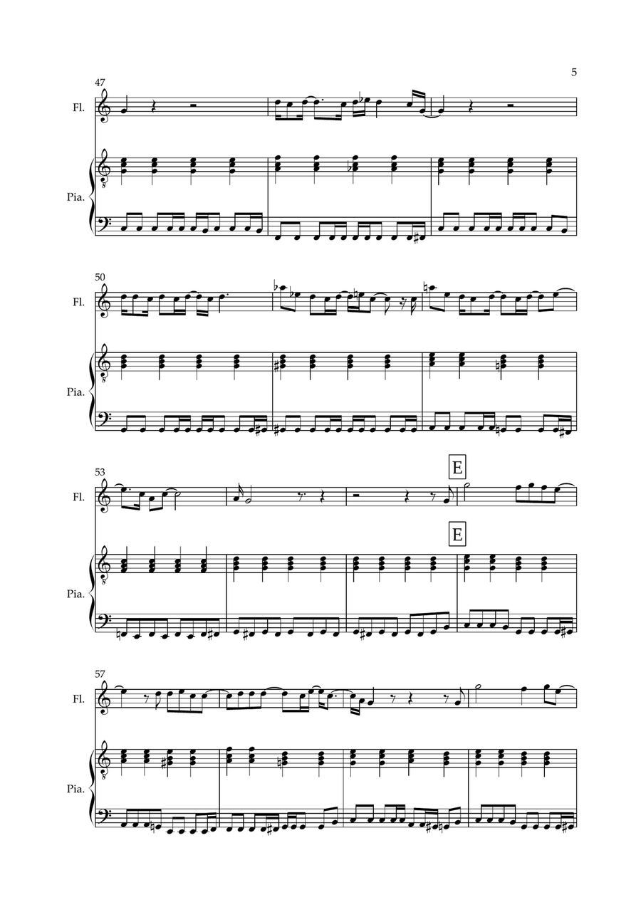 Don't Look Back In Anger Don't Look Back In Anger Flute Solo scores gallery preview page 5