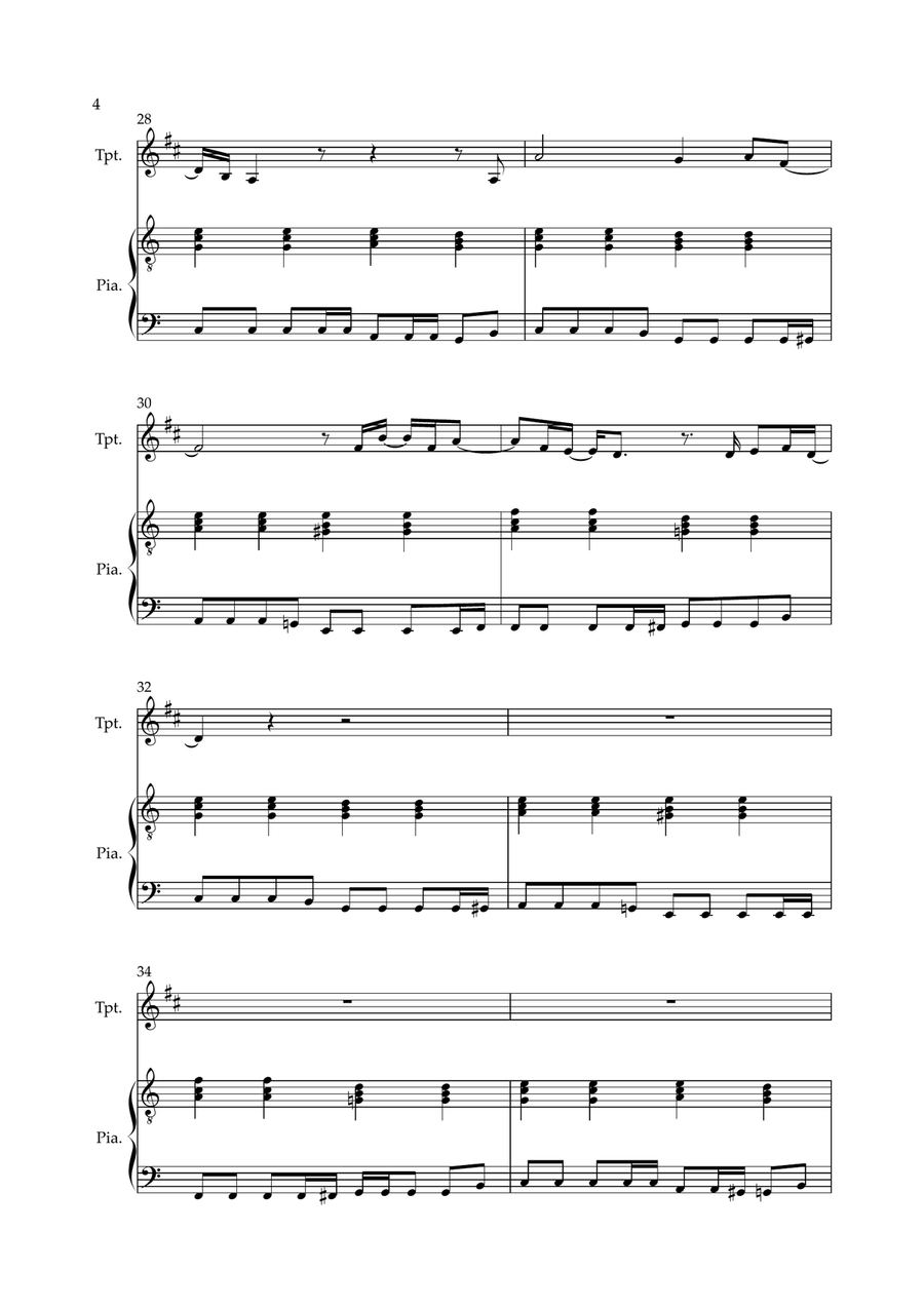 Don't Look Back In Anger Don't Look Back In Anger Trumpet Solo scores gallery preview page 4