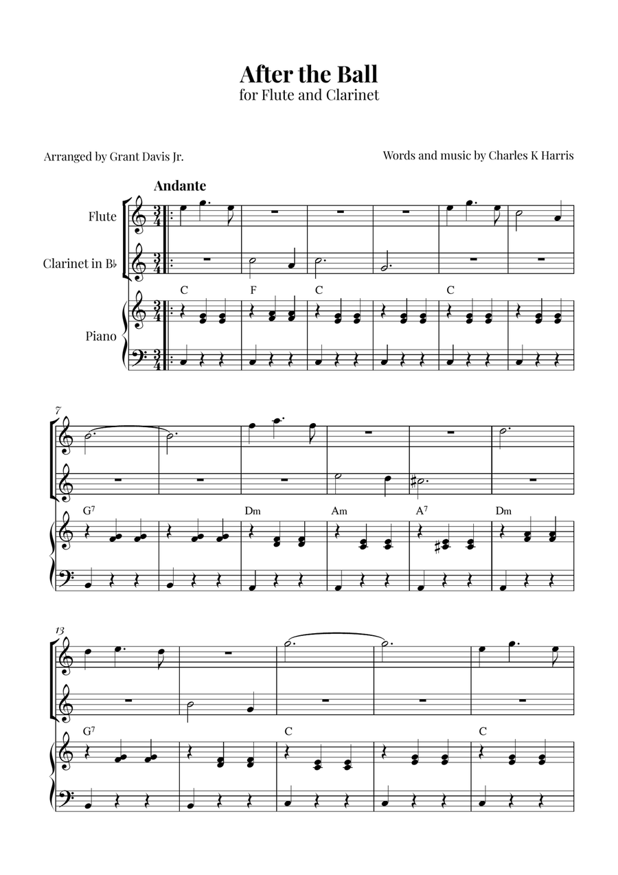 After the Ball Woodwind Duet scores gallery preview page 1