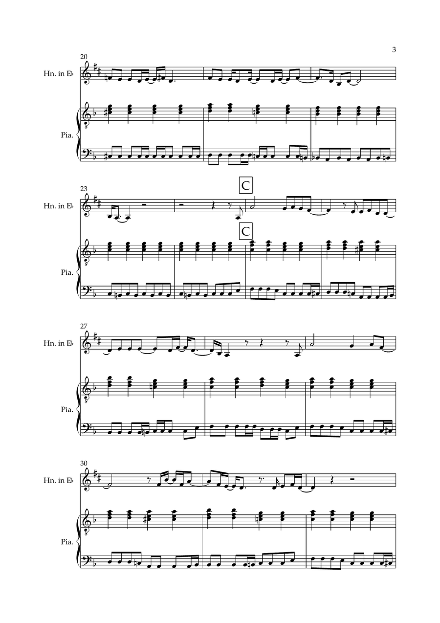 Don't Look Back In Anger Don't Look Back In Anger Horn scores gallery preview page 3